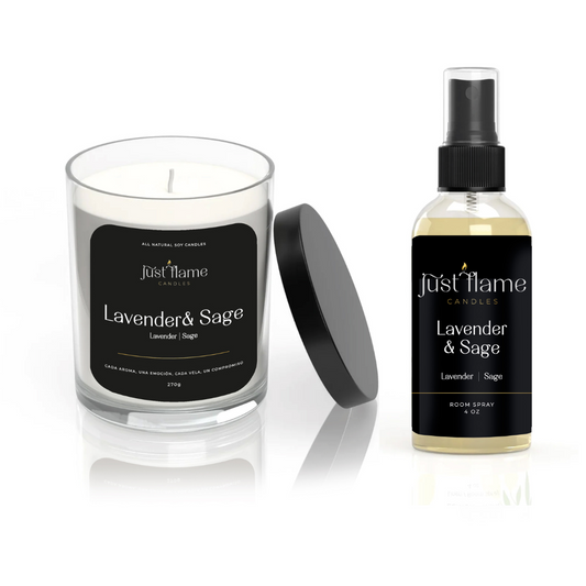 Lavender & Sage Candle and Room Spray set